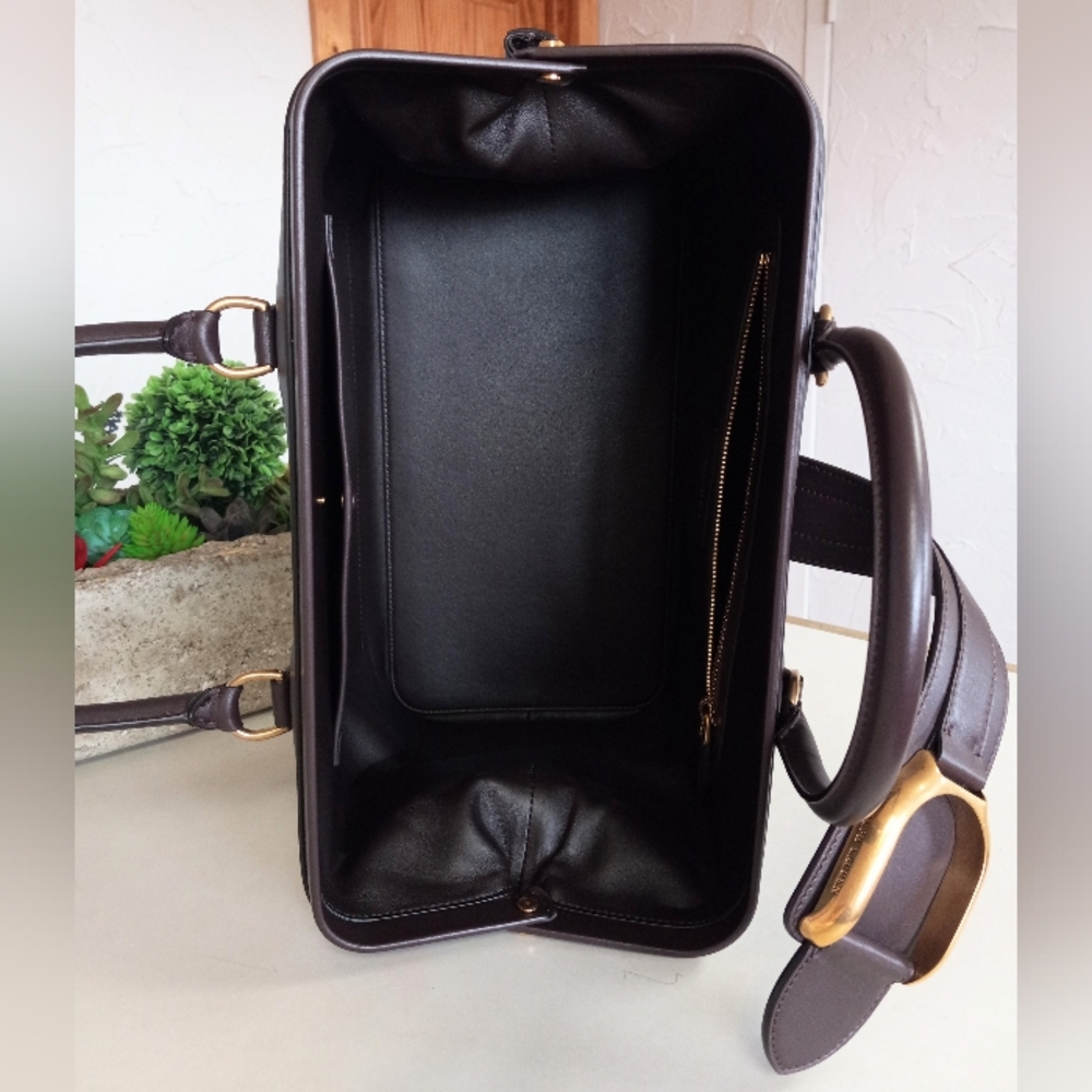 Ralph Lauren Welington Collection, Calfskin Doctor Bag, Dark Brown, 2022 - Picture 10 of 16
